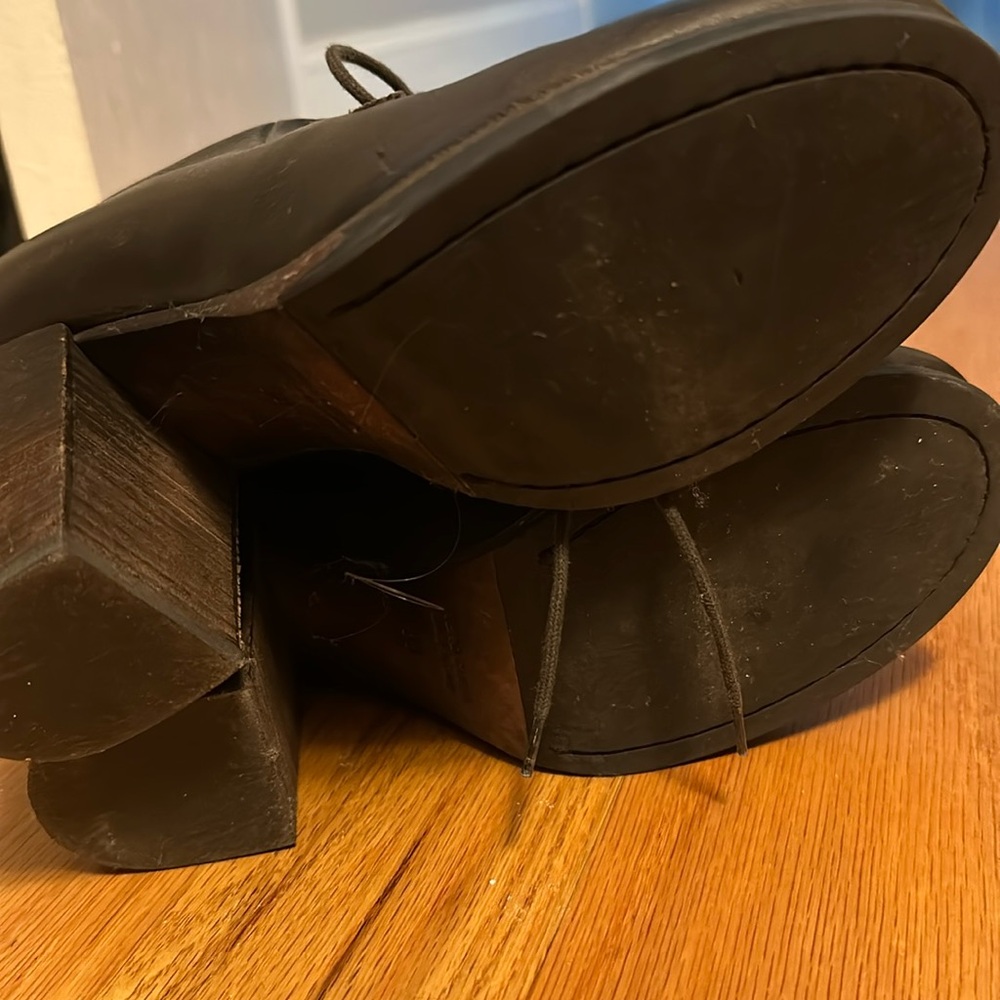Strategia Block Heel Lace-up Brown Pumps Made in Italy like new - Picture 3 of 4